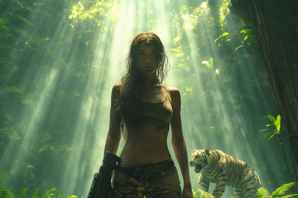 girl with tiger jungle hungai 5